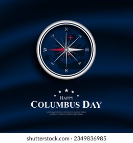 Happy Columbus Day background vector illustration