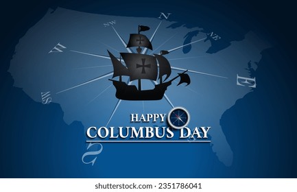 Happy Columbus Day background vector illustration