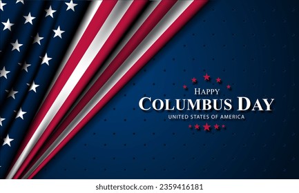 Happy Columbus Day background vector illustration