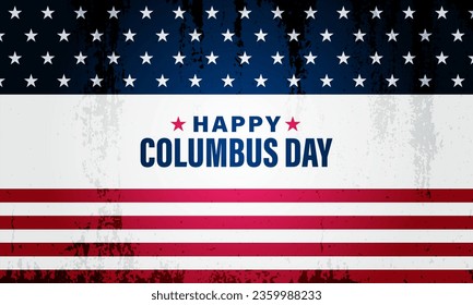 Happy Columbus Day background vector illustration