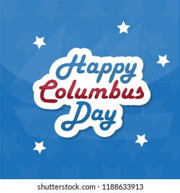happy columbus day banner design template. vector illustration for greeting cards, posters, invitations, brochures
