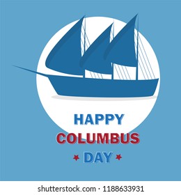 happy columbus day banner design template. vector illustration for greeting cards, posters, invitations, brochures