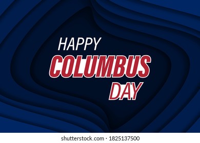 happy columbus day banner design template. vector illustration for greeting cards, paper cut poster, invitation brochure