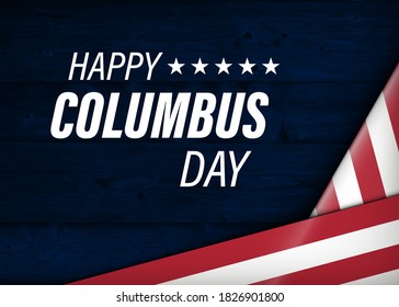 happy columbus day banner design template. vector illustration for greeting cards, posters, invitations, brochures