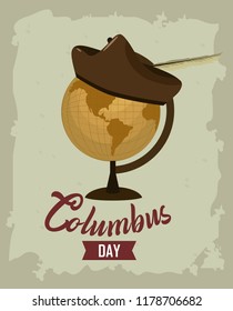 Happy columbus day card
