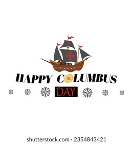 Happy Columbus Day celebration design banner