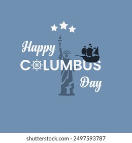 happy columbus day design with background