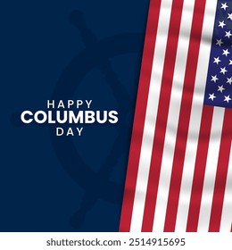 Happy columbus day design background. Vector illustration
