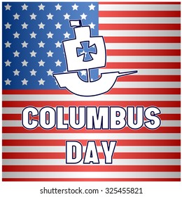 Happy Columbus Day flag background