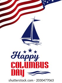 Fröhlicher Columbus Day-Vektorgrafik