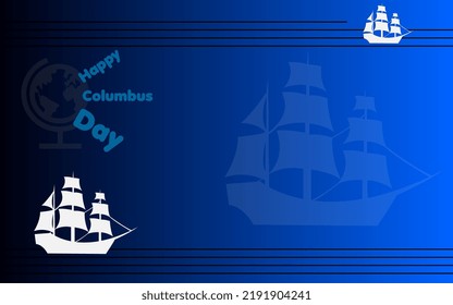happy columbus day poster with a copy space area