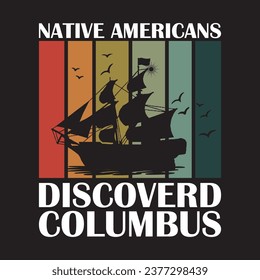 Happy columbus day t shirt design, Happy columbus day usa america design