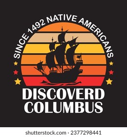 Happy columbus day t shirt design, Happy columbus day usa america design