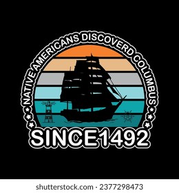 Happy columbus day t shirt design, Happy columbus day usa america design