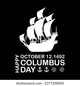 Happy columbus day t shirt design, Happy columbus day usa america design