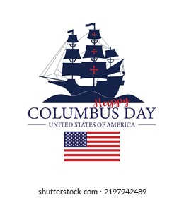 Happy Columbus Day USA Vector Design