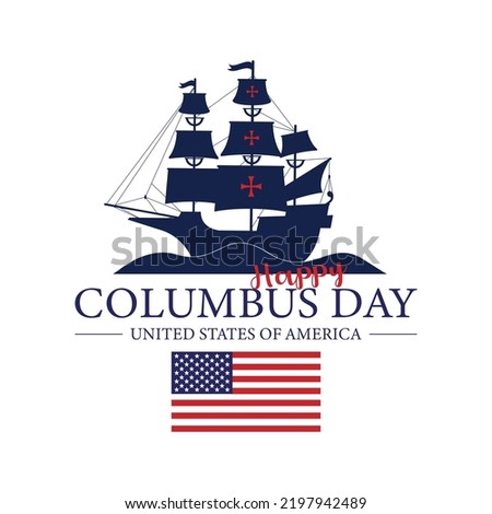 Happy Columbus Day USA Vector Design