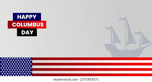 Happy Columbus Day Vektorbanner-Design