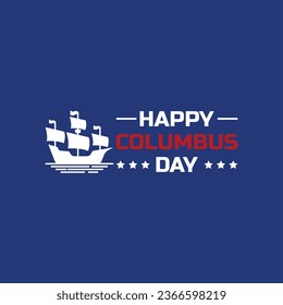 Happy columbus day vector design template