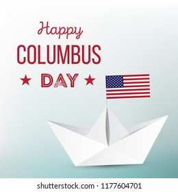 Happy Columbus Day. Vector illustration. Great holiday gift card.