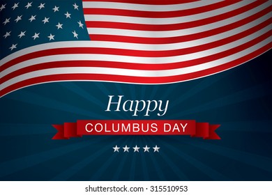 Happy Columbus Day vector illustration