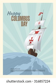 Happy Columbus Day. Vector illustration