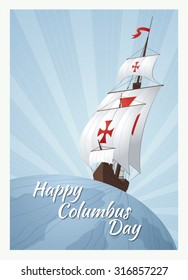 Happy Columbus Day. Vector illustration