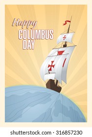 Happy Columbus Day. Vector illustration