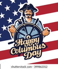 Happy Columbus day. Vector illustration