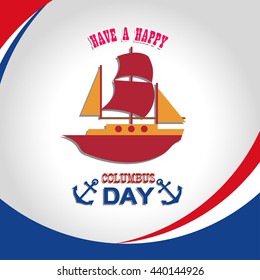 Happy Columbus Day Vector illustration 