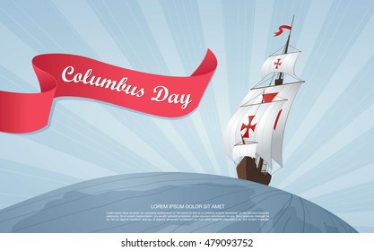 Happy Columbus Day. Vector illustration