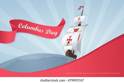 Happy Columbus Day. Vector illustration