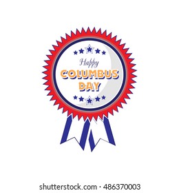 Happy Columbus Day. Vector illustration EPS10. Icon happy Columbus day.