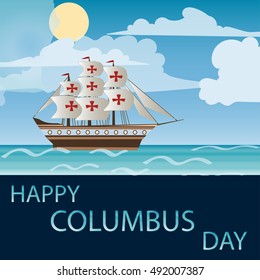 Happy Columbus Day Vector illustration