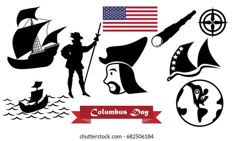 Happy Columbus Day, Vector Illustration