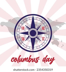 happy columbus day vector illustration.suitable for card, banner, or poster