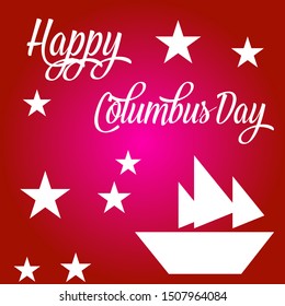 happy Columbus day vector template, compatible for any company
