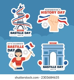 Happy Comoros Independence Day Label Illustration Flat Cartoon Hand Drawn Templates Background