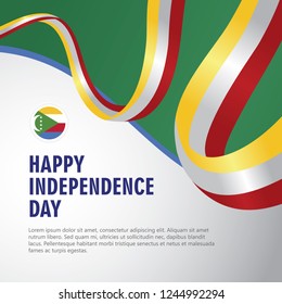 Happy Comoros Independence Day Vector Template Design Illustration