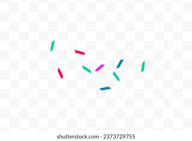 Happy Confetti Carnaval Vector Transparent Background. Fun Smear Card. Top Paint Illustration. Color Brush Decoration Invitation.