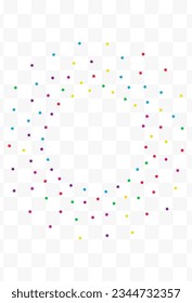 Happy Confetti Festive Vector Transparent Background. Christmas Constellation Background. Decoration Stars Design. Color Splash Celebration Pattern.