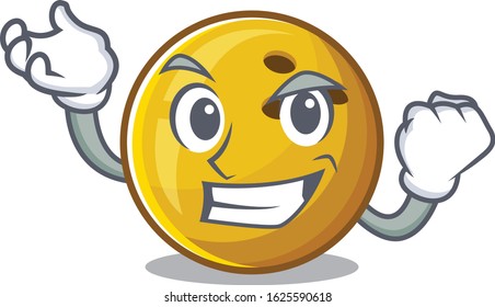 Happy confident Successful bowling ball cartoon character style