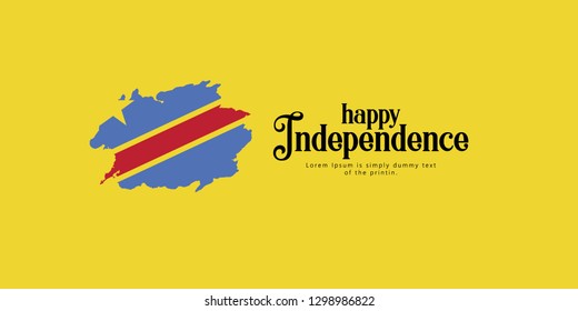 Happy Congo Independence Day Vector Template Design Illustration