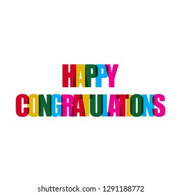 Happy Congratulations Vector Template Design Illustration