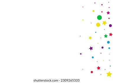 Happy Constellation Carnival Vector White Background. Celebration Starfall Wallpaper. Flying Shine Banner. Falling Dust Decoration Background.