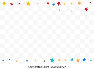 Happy Constellation Festival Vector Transparent Background. Celebrate Rain Illustration. Christmas Stars Texture. Rainbow Dust Independence Backdrop.