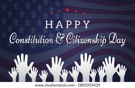 Happy Constitution and Citizenship Day Background Illustration 