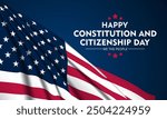 Happy Constitution and citizenship day United States Of America background vector illustration