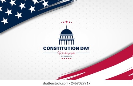 Happy Constitution and citizenship day United States Of America background vector illustration