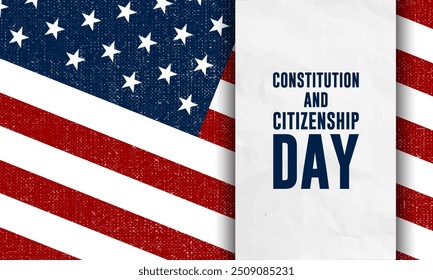 Happy Constitution and citizenship day United States Of America background vector illustration